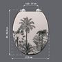 Voir la diapositive 4 : Paris Prix Abattant WC Imprimé Palmier  Cocoty  45cm Noir