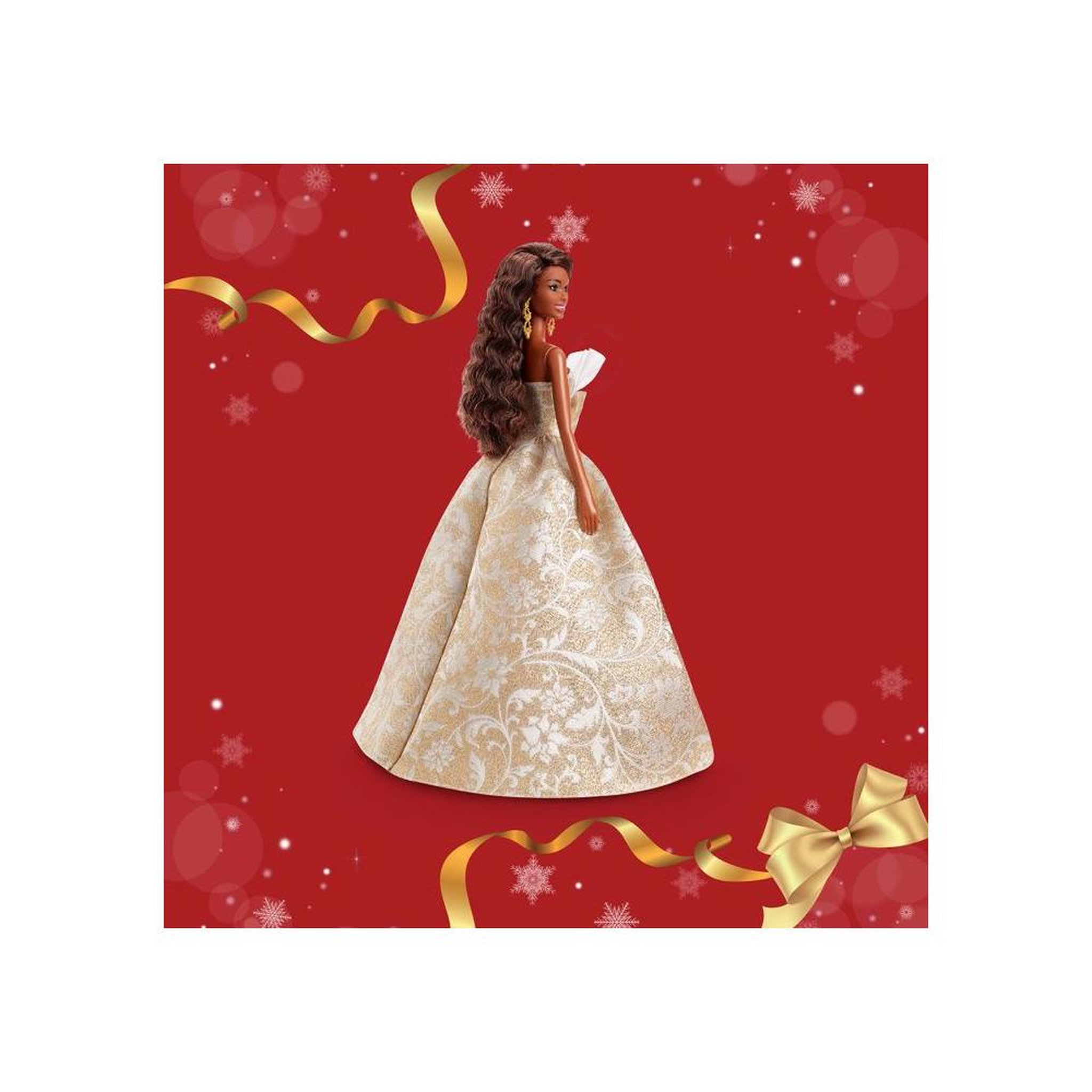 Voir la diapositive 5 : BARBIE Barbie - Poupée Joyeux Noël - Poupée brune - JBH96