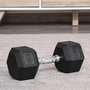 Voir la diapositive 2 : HOMCOM Haltère hexagonal 12,5 Kg - hexagon dumbbell musculation fitness - fonte caoutchouté
