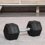 Voir la diapositive 2 : HOMCOM Haltère hexagonal 12,5 Kg - hexagon dumbbell musculation fitness - fonte caoutchouté