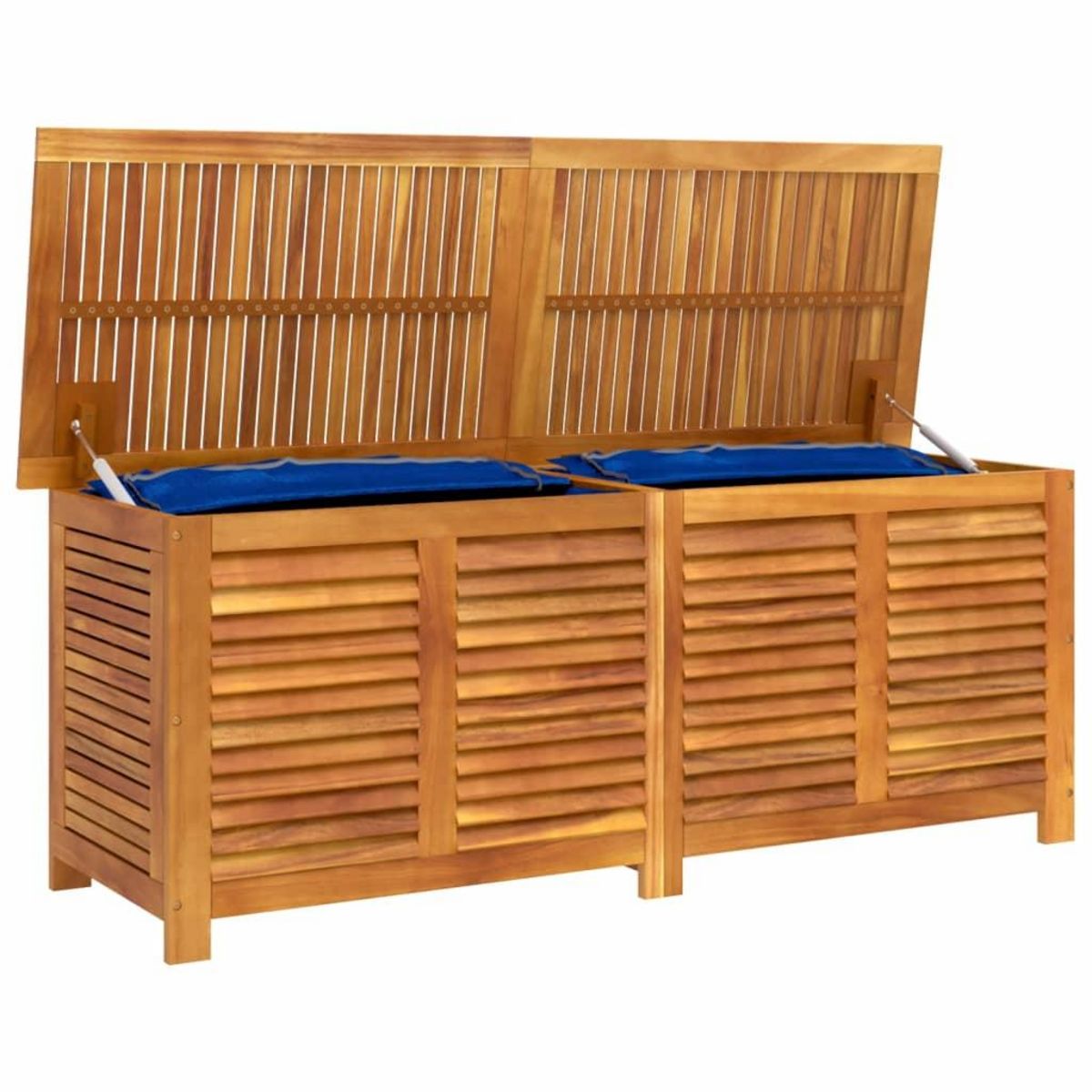 VIDAXL Boîte de rangement de jardin persiennes 150x50x56cm bois acacia