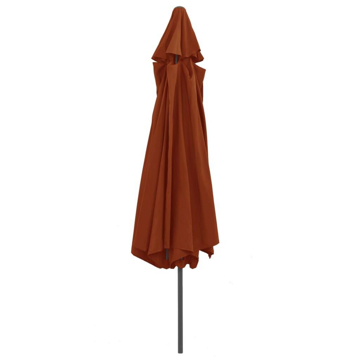 VIDAXL Parasol de jardin avec mat en metal 390 cm terre cuite