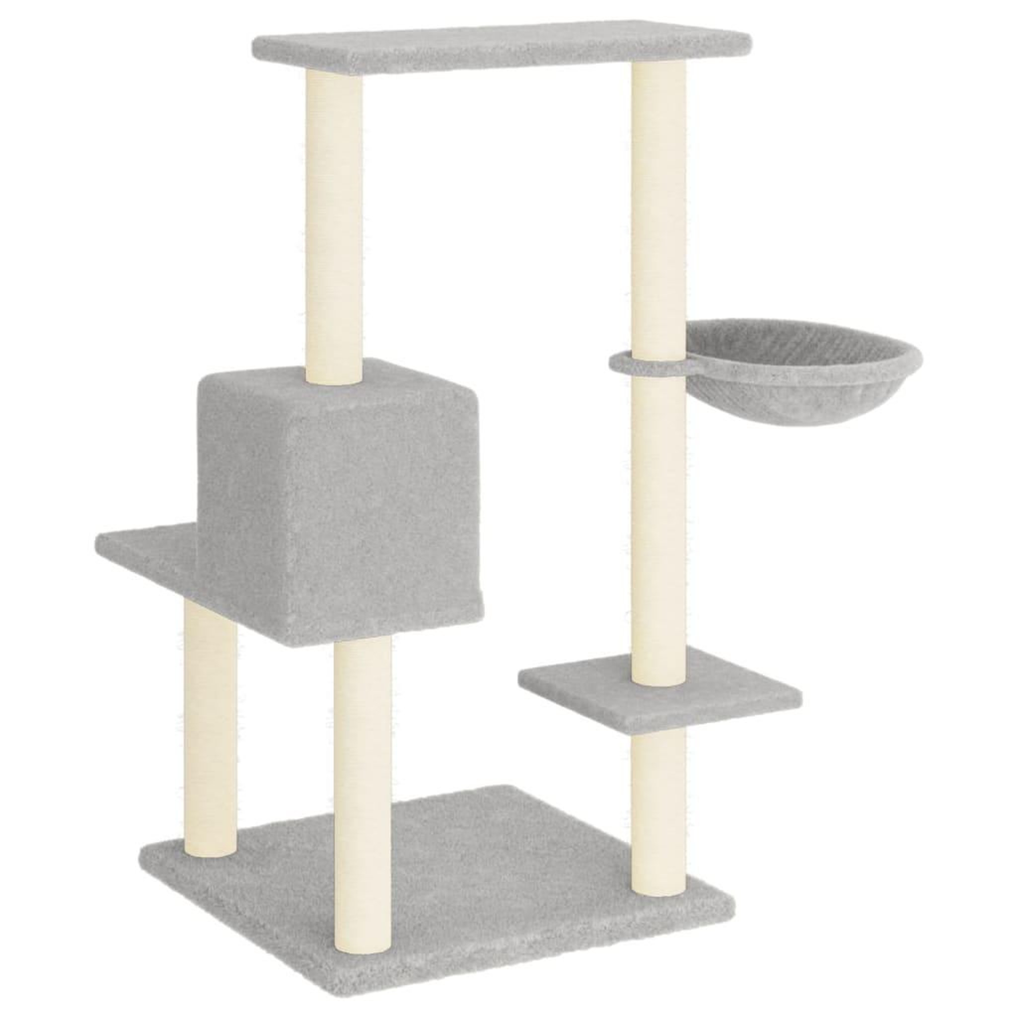 Voir la diapositive 5 : VIDAXL Arbre a chat avec griffoirs en sisal Gris clair 95 cm