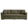 Voir la diapositive 6 : BEST MOBILIER Cyrus - canapé droit 3 places convertible en velours côtelé