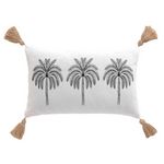 Paris Prix Coussin Déco à Pompons  Oasia  30x50cm Blanc