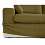 Voir la diapositive 3 : LISA DESIGN Calgary - canapé d'angle déhoussable et modulable 3 places + 1 pouf en velours texturé