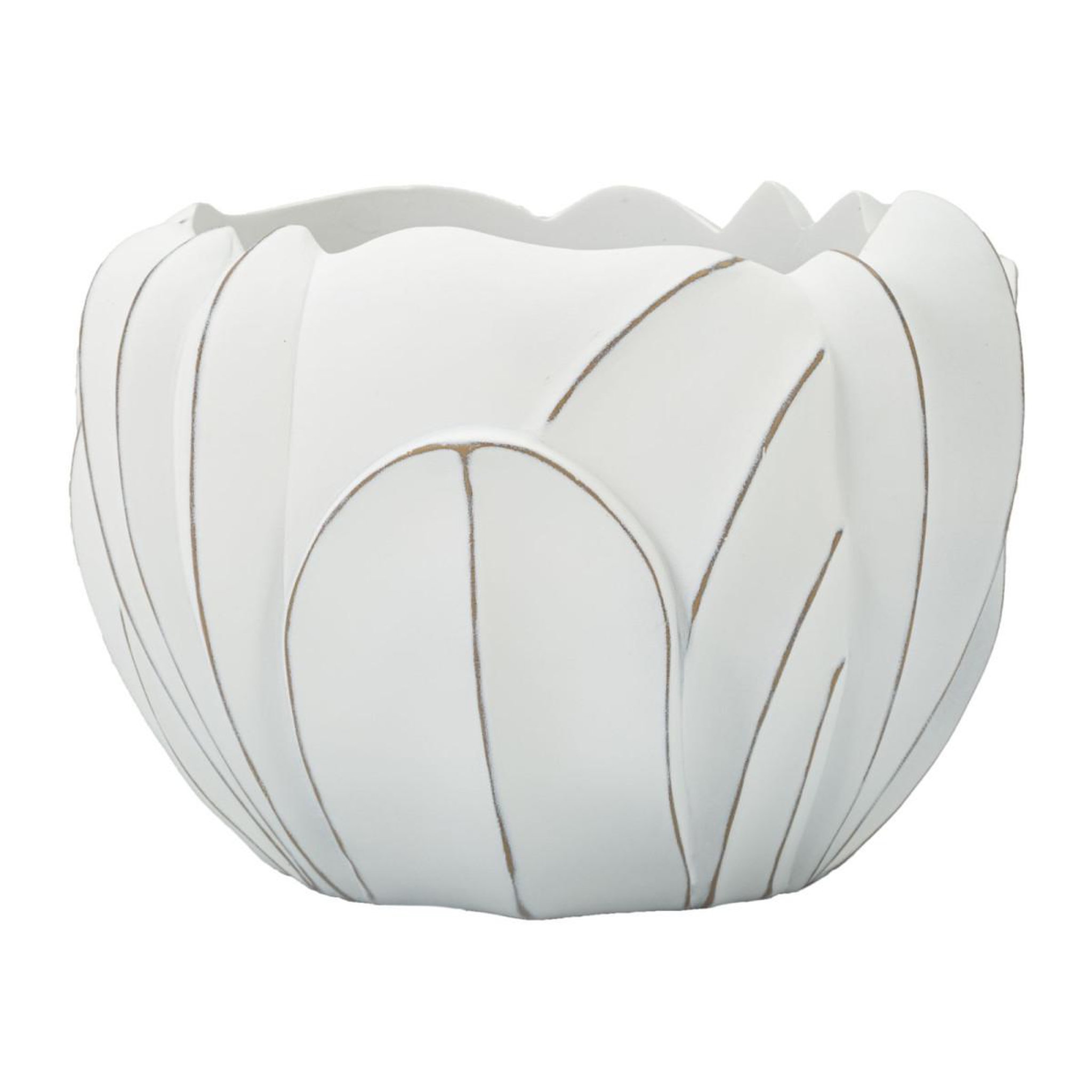 Voir la diapositive 5 : Paris Prix Cache-pot déco en résine  gardy  34cm blanc