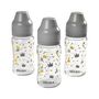 Voir la diapositive 1 : BEABA Set de 3 biberons verre col large 240 ml 