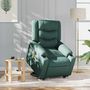 Voir la diapositive 2 : VIDAXL Fauteuil inclinable de massage electrique Vert fonce Tissu