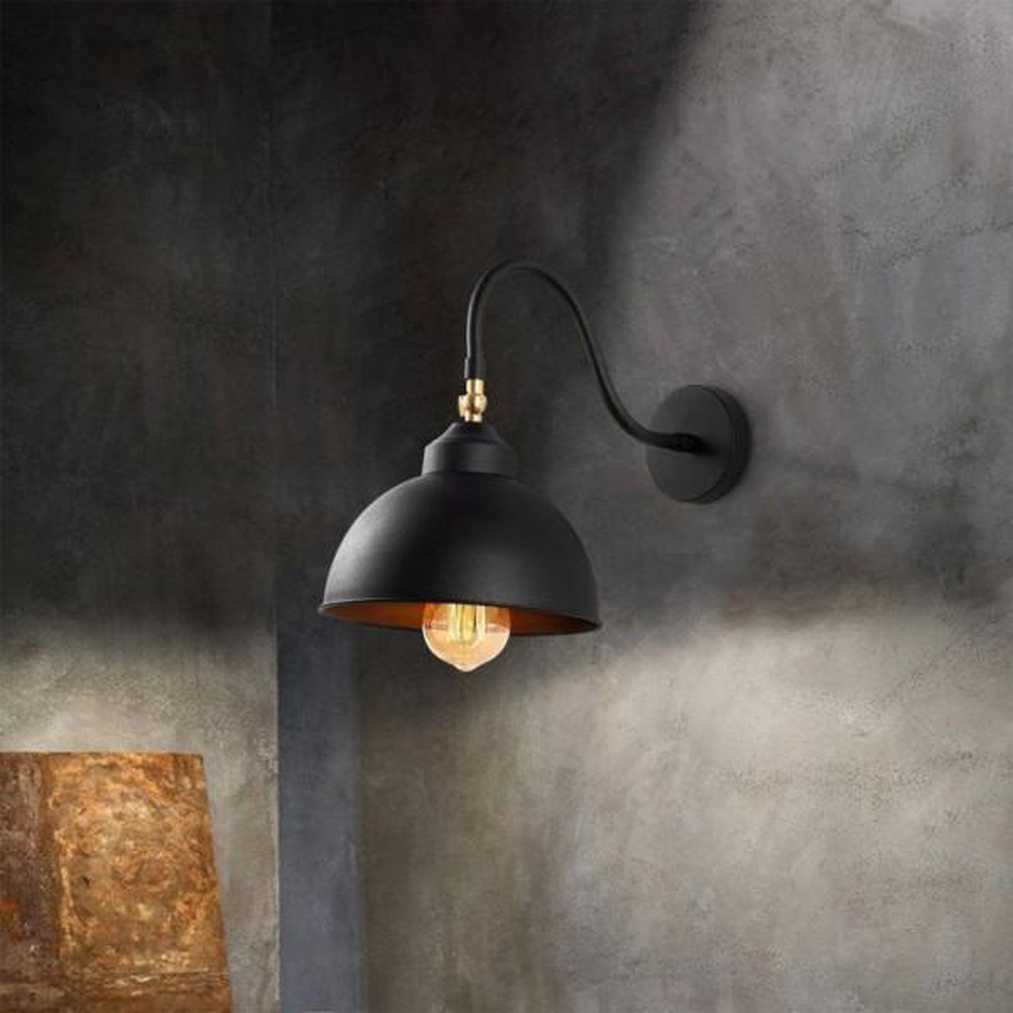 Voir la diapositive 5 : MARKET24 Applique murale Black - Style industriel - Métal - Design authentique