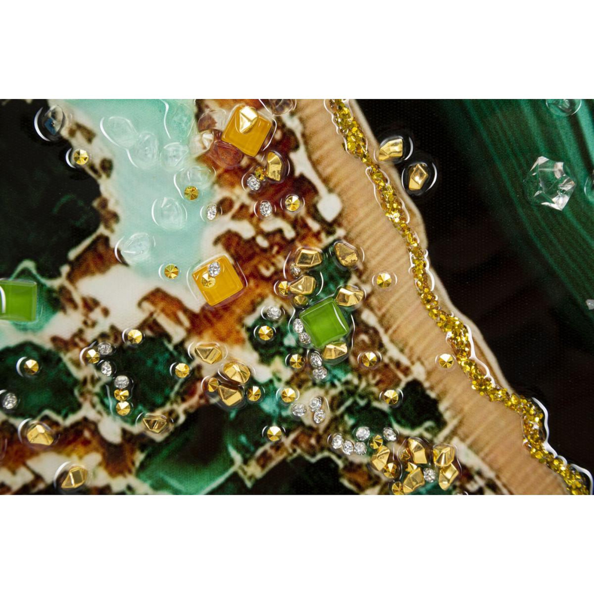 Voir la diapositive 5 : Paris Prix Tableau imprimé déco  smeraldie  62x82cm vert