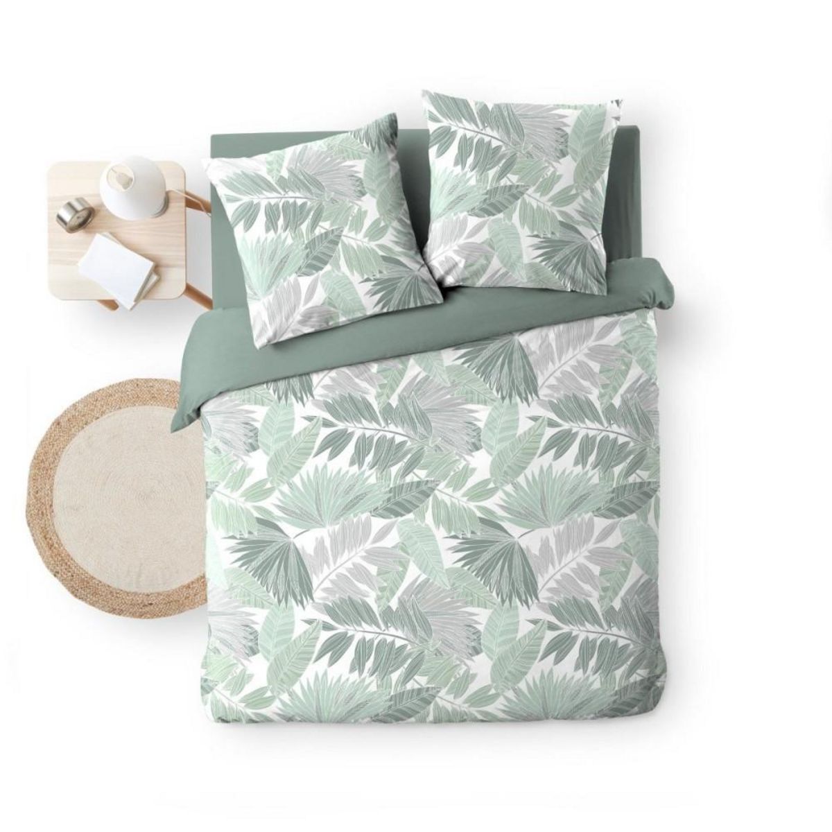 Douceur d'Intérieur Housse de couette 240x220 + 2 taies EPICEA microfibre flanelle