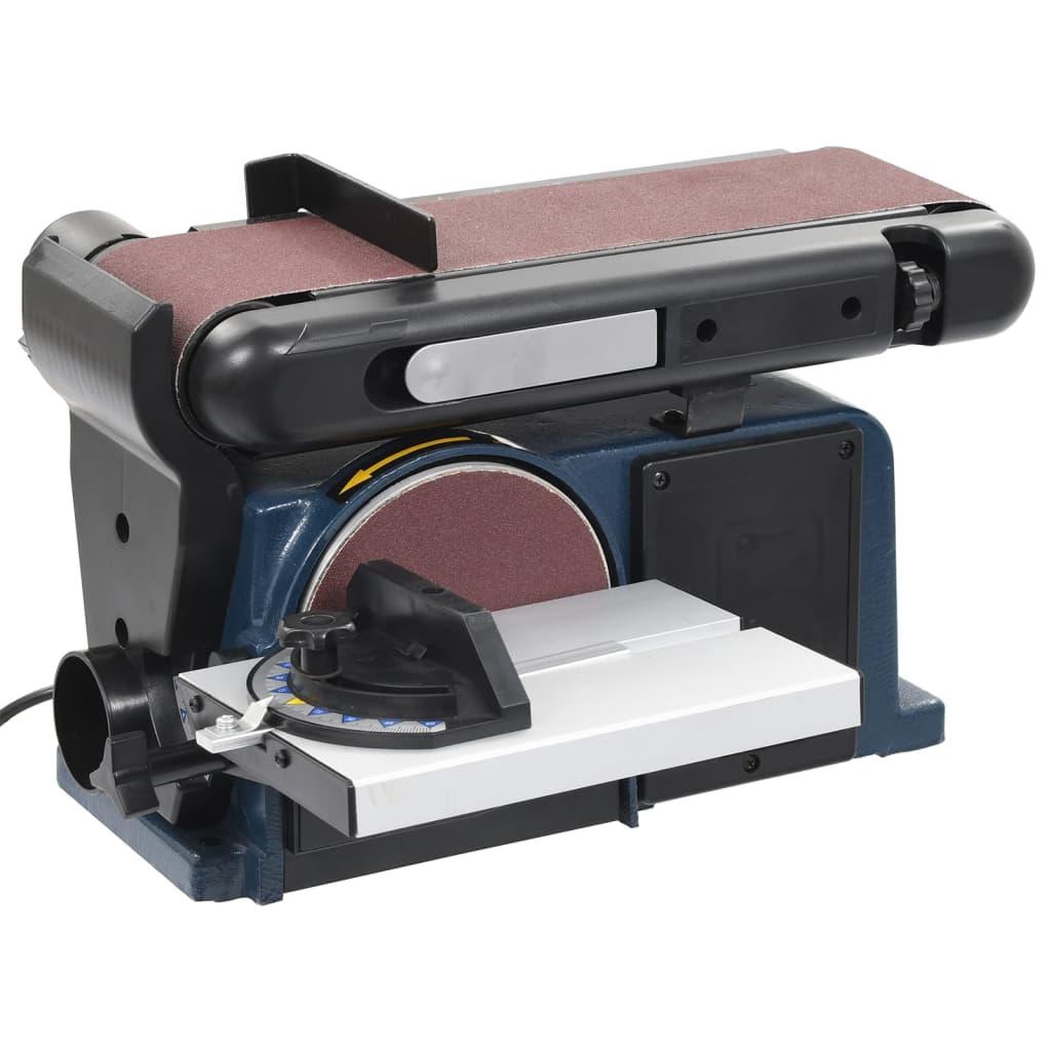 Voir la diapositive 2 : VIDAXL Ponceuse a disque et a bande electrique 370 W 150 mm