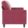 Voir la diapositive 4 : VIDAXL Canape a 2 places Rouge bordeaux 140 cm Velours