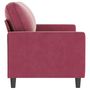 Voir la diapositive 4 : VIDAXL Canape a 2 places Rouge bordeaux 140 cm Velours