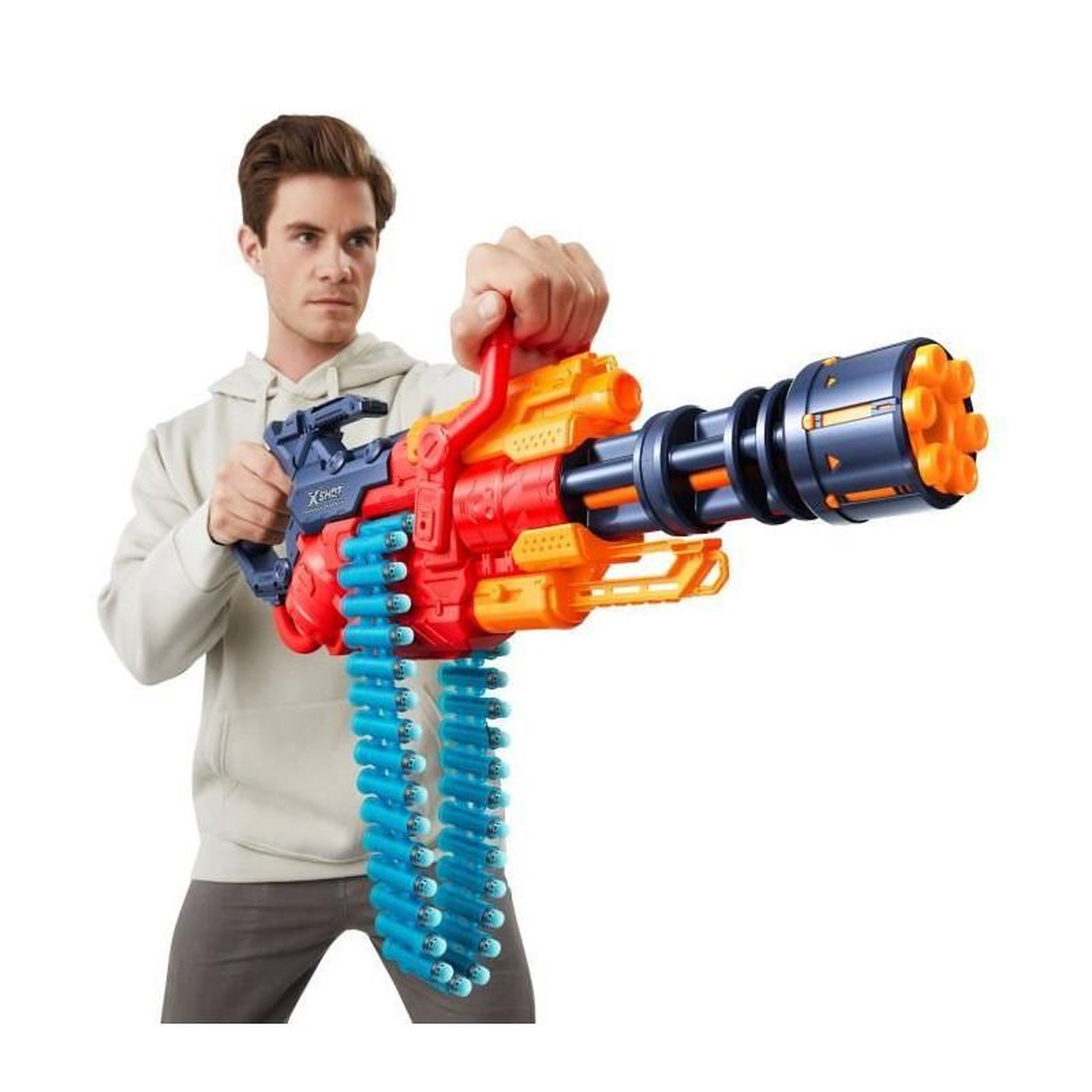 Voir la diapositive 3 : ZURU Blaster Automatique - ZURU - XSHOT Crusher - Ceinture de 35 fléchettes - Portée de 27 metres