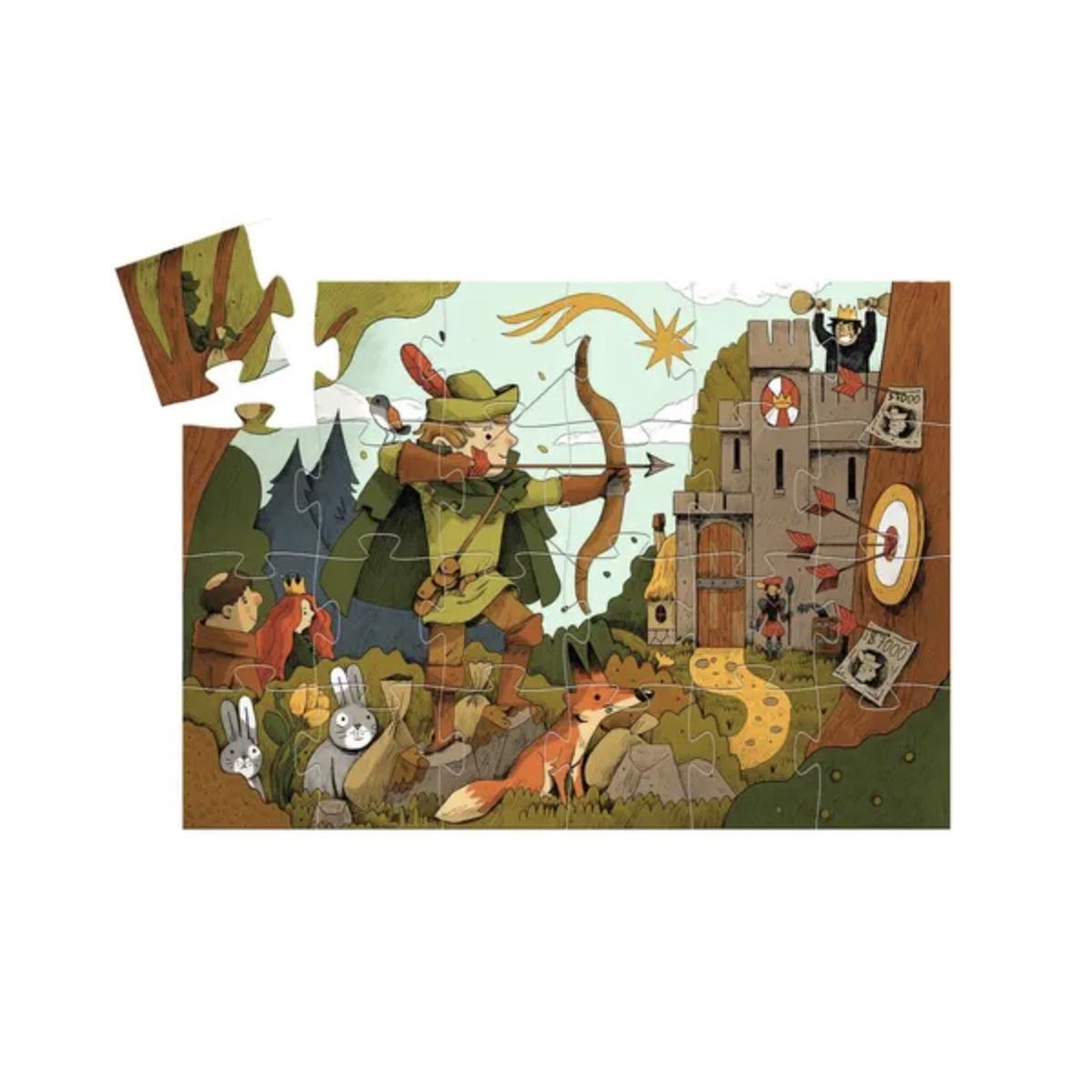 Voir la diapositive 2 : Djeco Puzzle Robin des Bois - 36 pieces