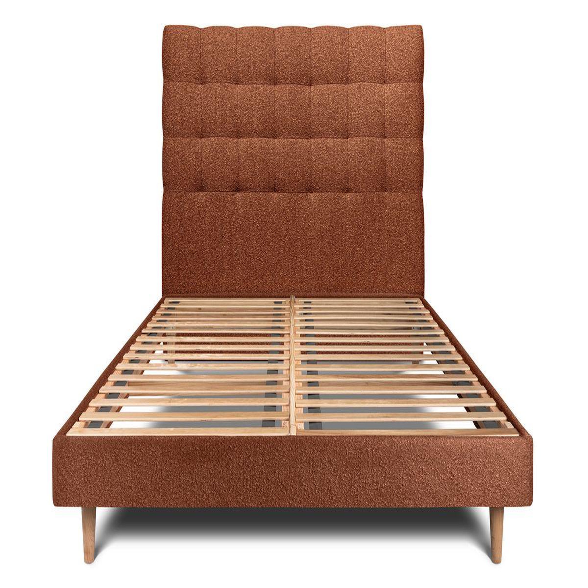 Voir la diapositive 1 : Sommeil de Plomb Lit avec tête de lit capitonnée bouclette et sommier kit - Hauteur totale : 29cm