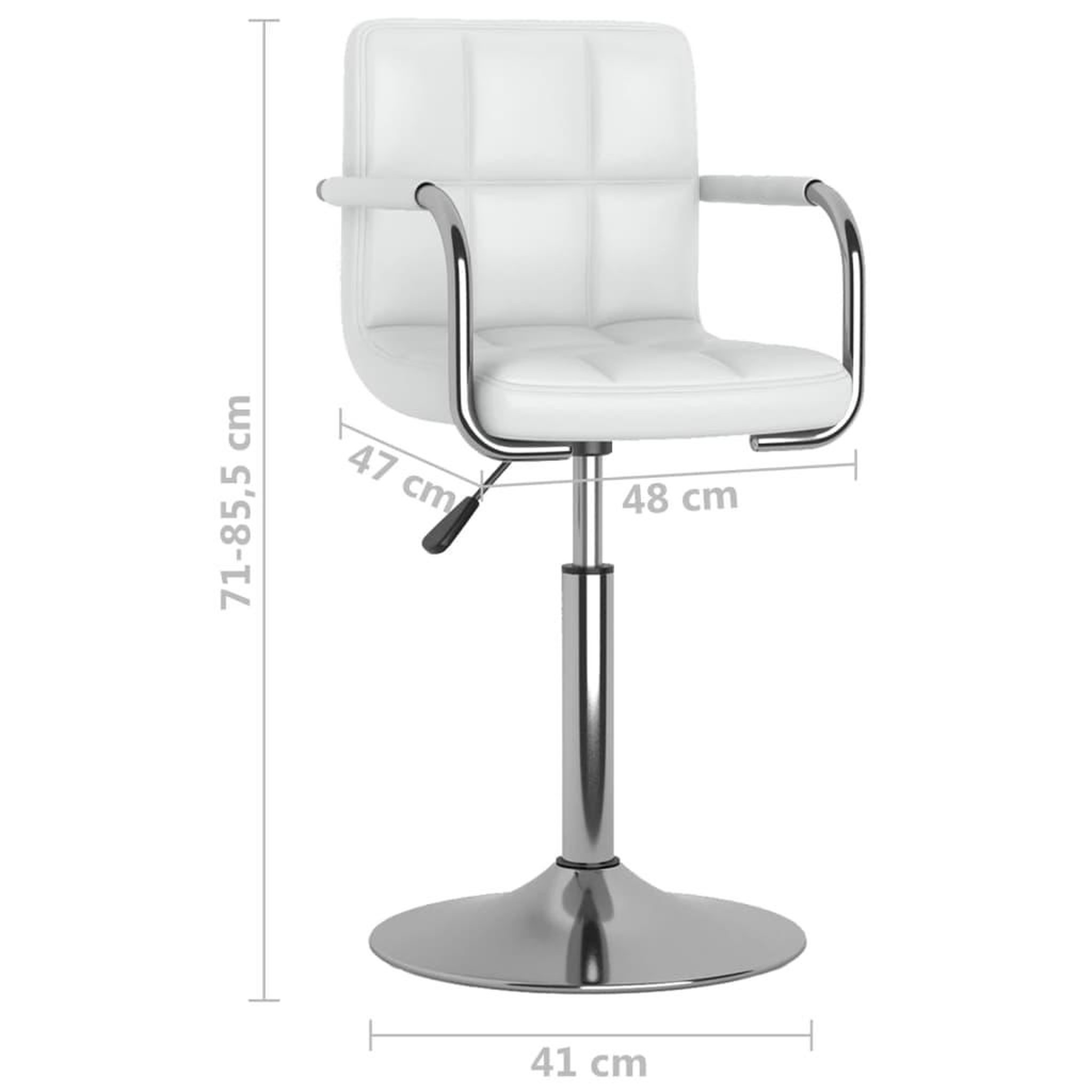 Voir la diapositive 6 : VIDAXL Chaises pivotantes a manger lot de 4 blanc similicuir
