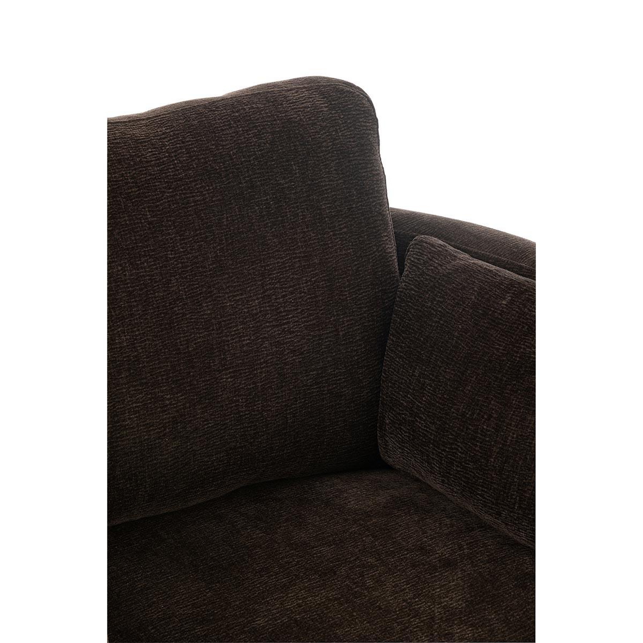 Voir la diapositive 5 : J-LINE Fauteuil Pivotant  Swiv  109cm Marron Foncé