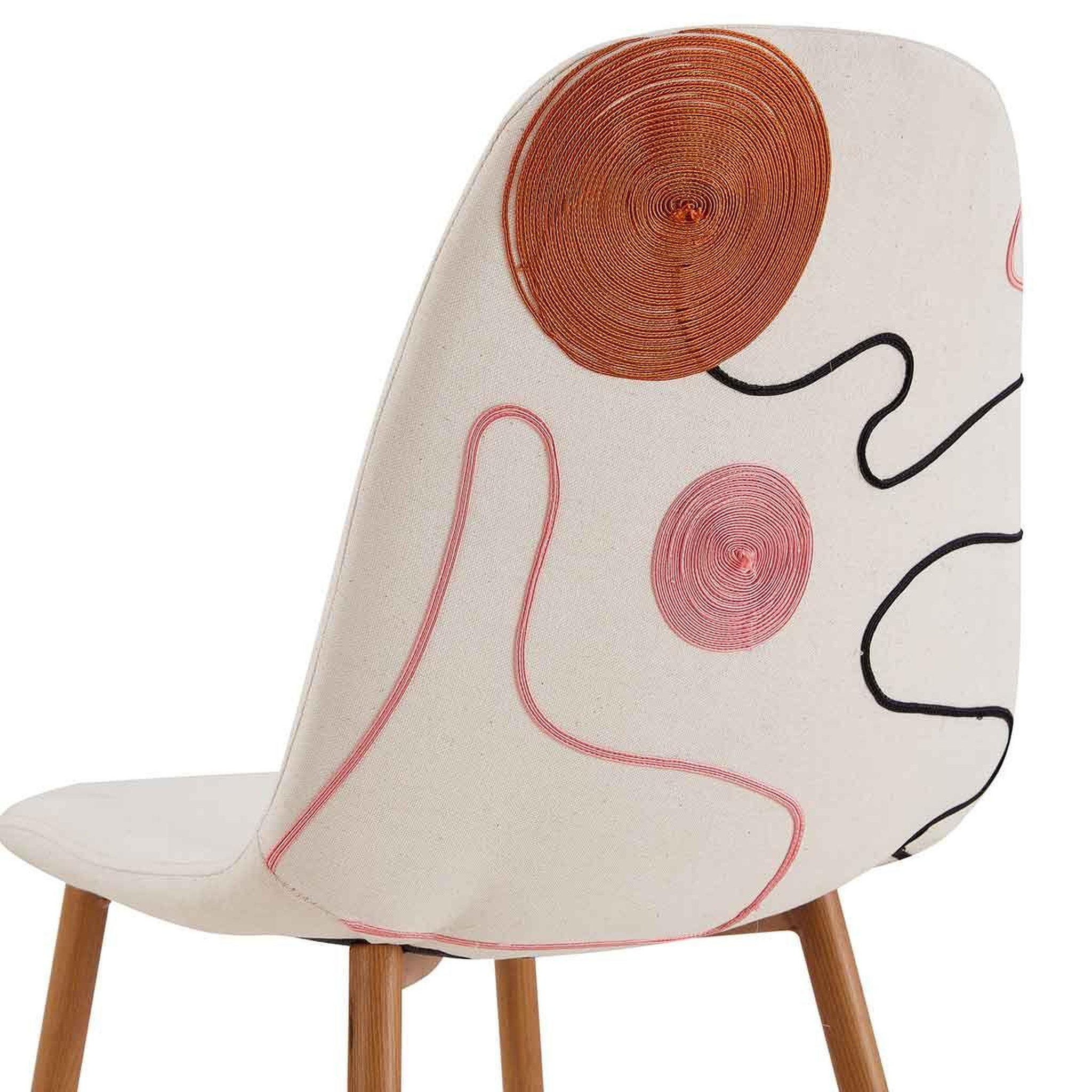 Voir la diapositive 5 : The Home Deco Factory Lot de 4 Chaises Design  Poésie  86cm Multicolore