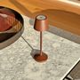 Voir la diapositive 5 : Lumisky Lampe de table sans fil EMILY Marron Aluminium H25cm