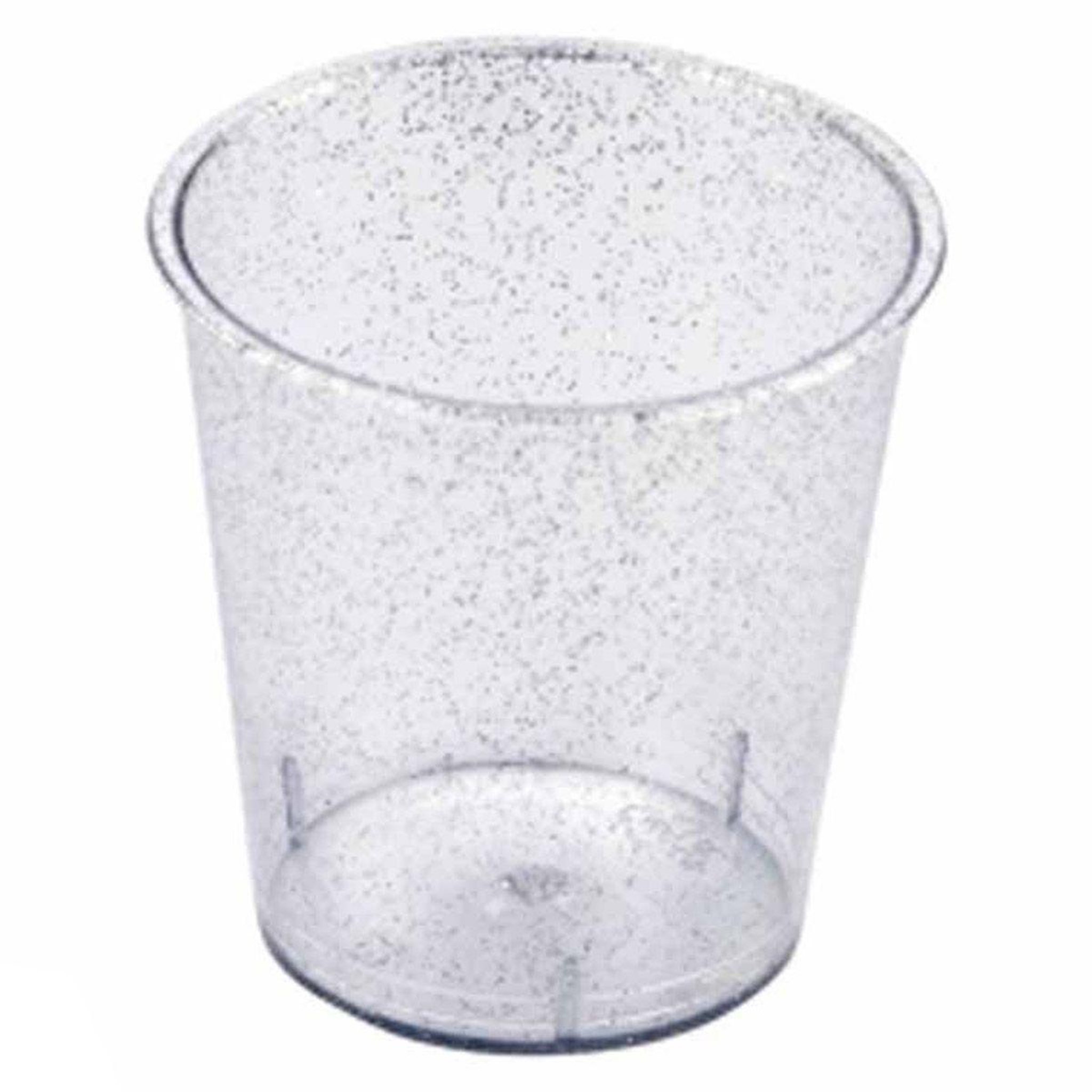 HOMEA Lot de 40 verrines en plastique réutilisable  paillettes  3cl or