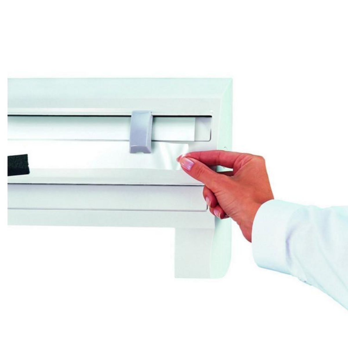 Leifheit Dérouleur coupe film, papier, essuie tout blanc - 25723