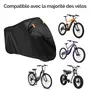 LINXOR Bâche, housse de protection imperméable pour vélo - 200 x 75 x 110 cm - Noir