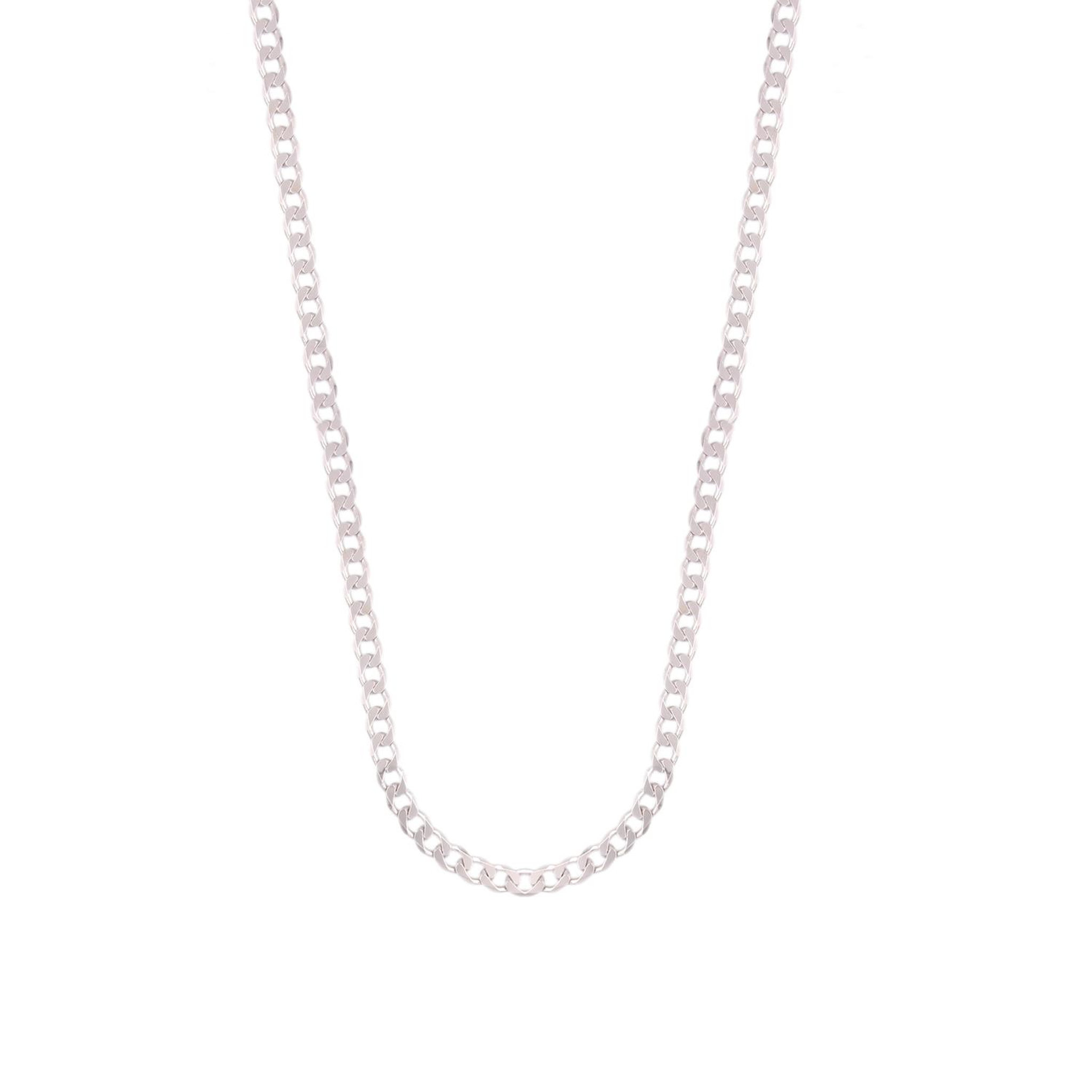L'ATELIER D'AZUR Collier Homme Argent 925 - Maille Gourmette - 50cm