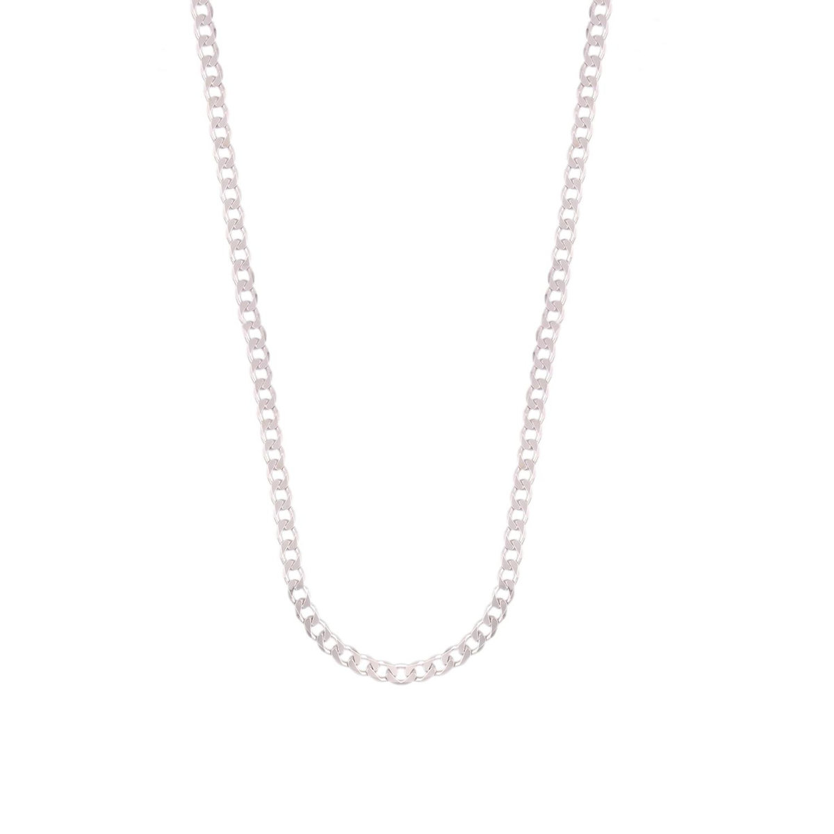 L'ATELIER D'AZUR Collier Homme Argent 925 - Maille Gourmette - 50cm