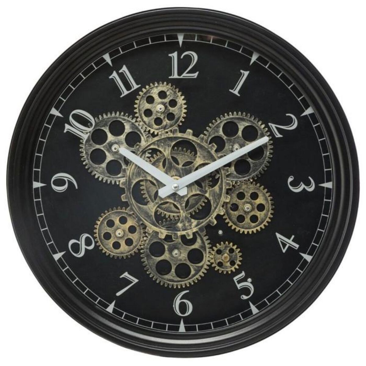 ATMOSPHERA Pendule Vintage en Métal  Luxe  37cm Noir