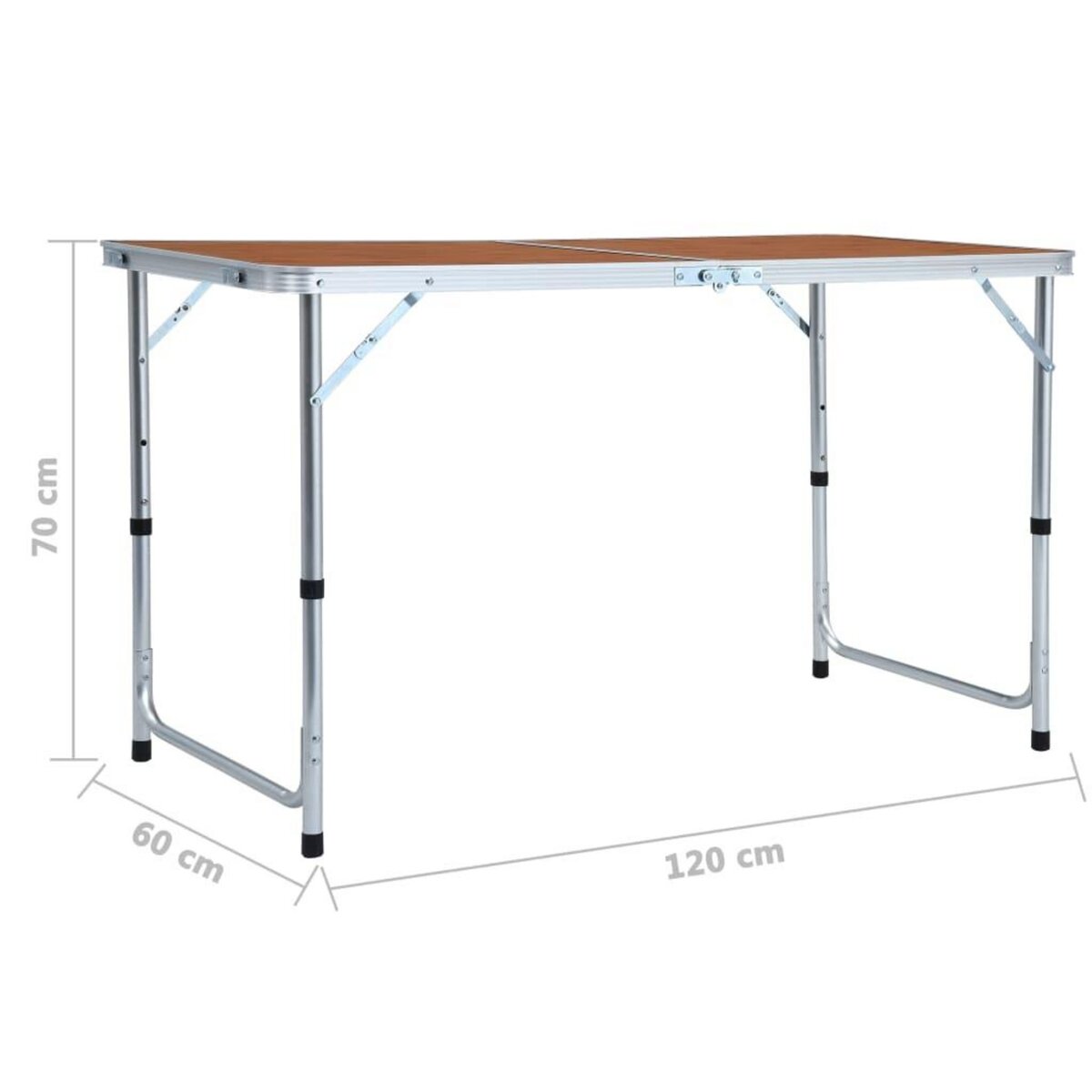 VIDAXL Table pliable de camping Aluminium 120x60 cm