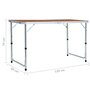 Voir la diapositive 6 : VIDAXL Table pliable de camping Aluminium 120x60 cm