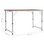 Voir la diapositive 6 : VIDAXL Table pliable de camping Aluminium 120x60 cm