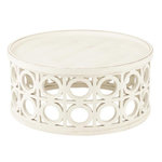 Paris Prix Table Basse Sculptée  Charity  78cm Blanc