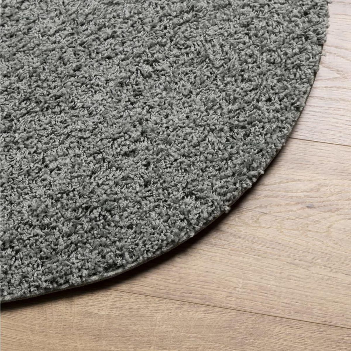 VIDAXL Tapis shaggy PAMPLONA poils longs moderne vert Ø 100 cm