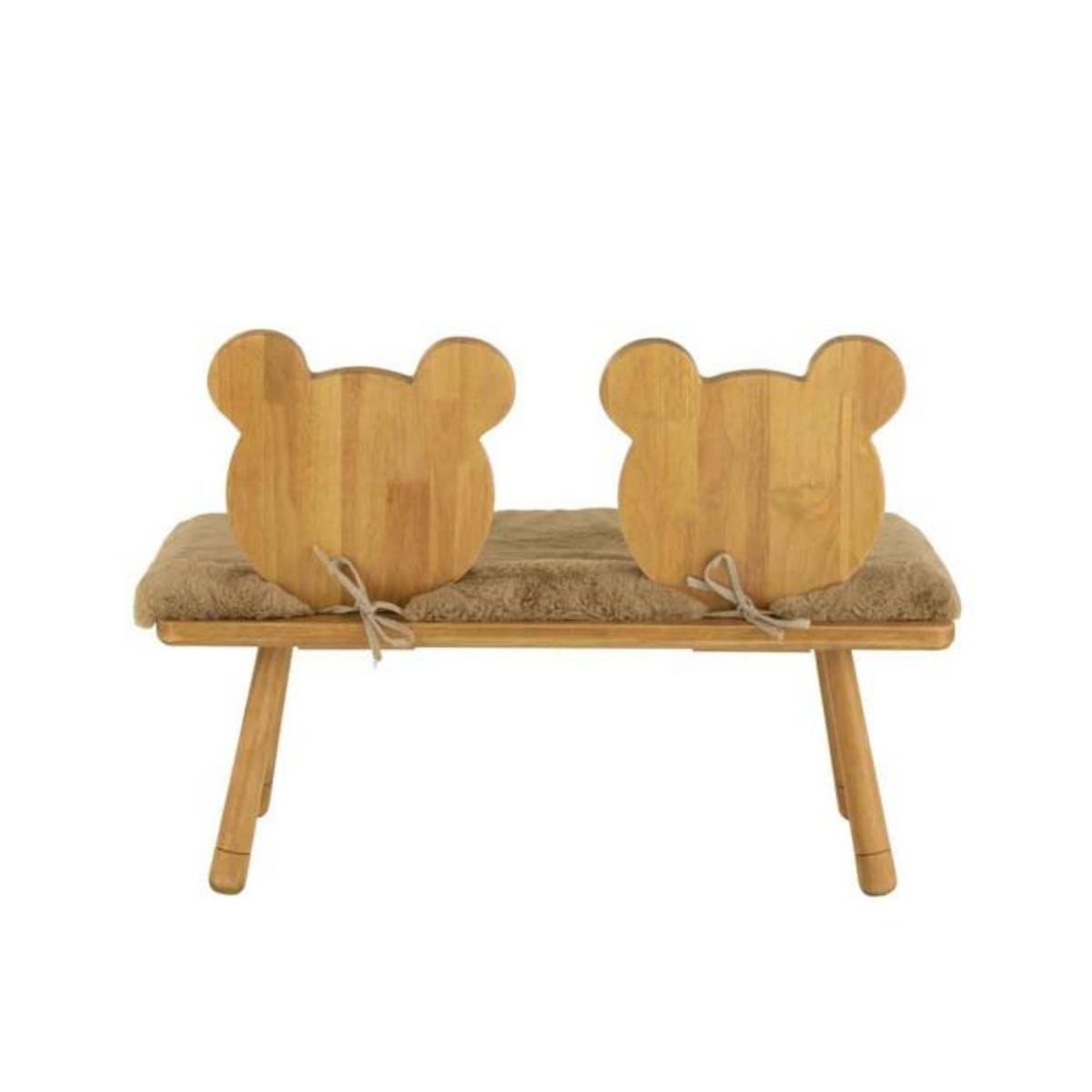 Paris Prix Banc pour Enfant en Bois  Ours  87cm Naturel