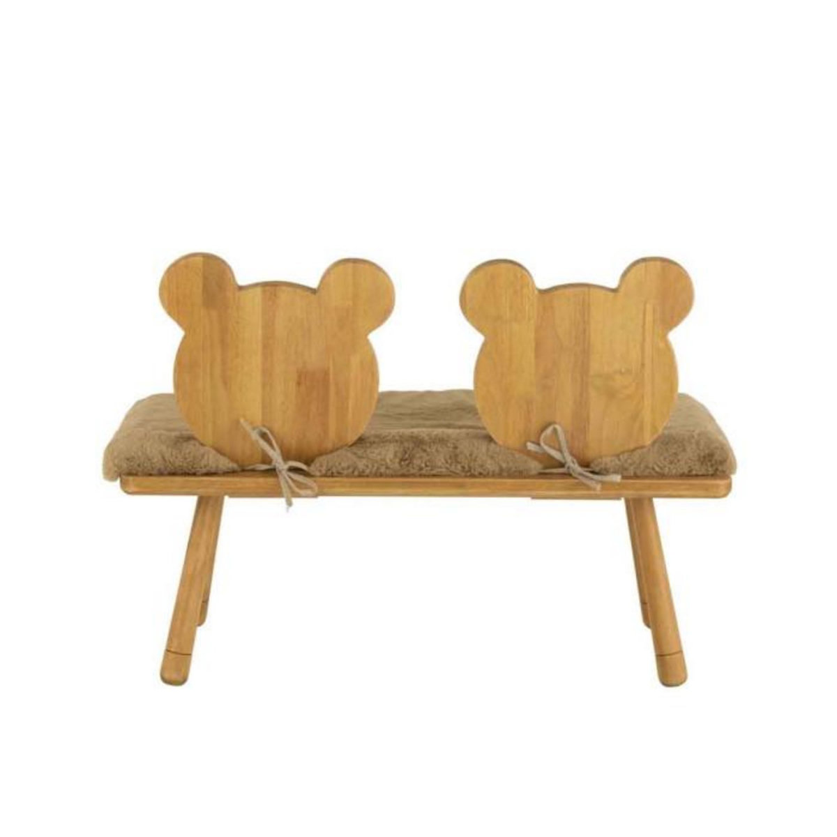 Paris Prix Banc pour Enfant en Bois  Ours  87cm Naturel