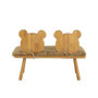 Voir la diapositive 4 : Paris Prix Banc pour Enfant en Bois  Ours  87cm Naturel