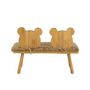 Voir la diapositive 4 : Paris Prix Banc pour Enfant en Bois  Ours  87cm Naturel