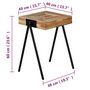 Voir la diapositive 6 : VIDAXL Table d'appoint Teck massif de recuperation