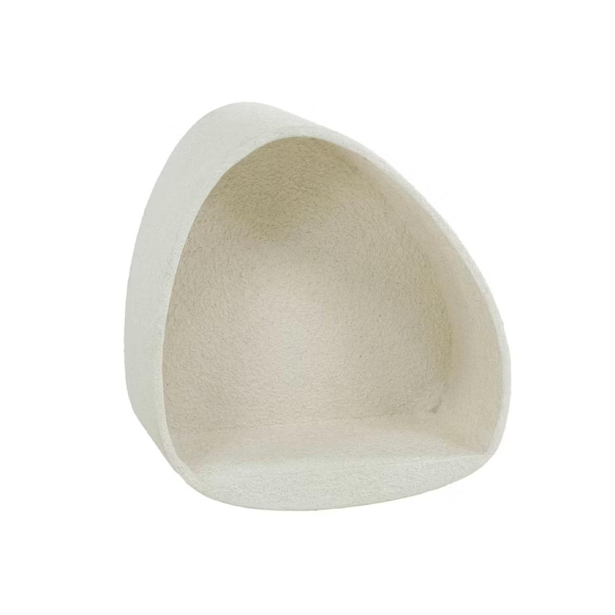 JLC KREATION Étagère murale forme organique en marbre composite blanc lea