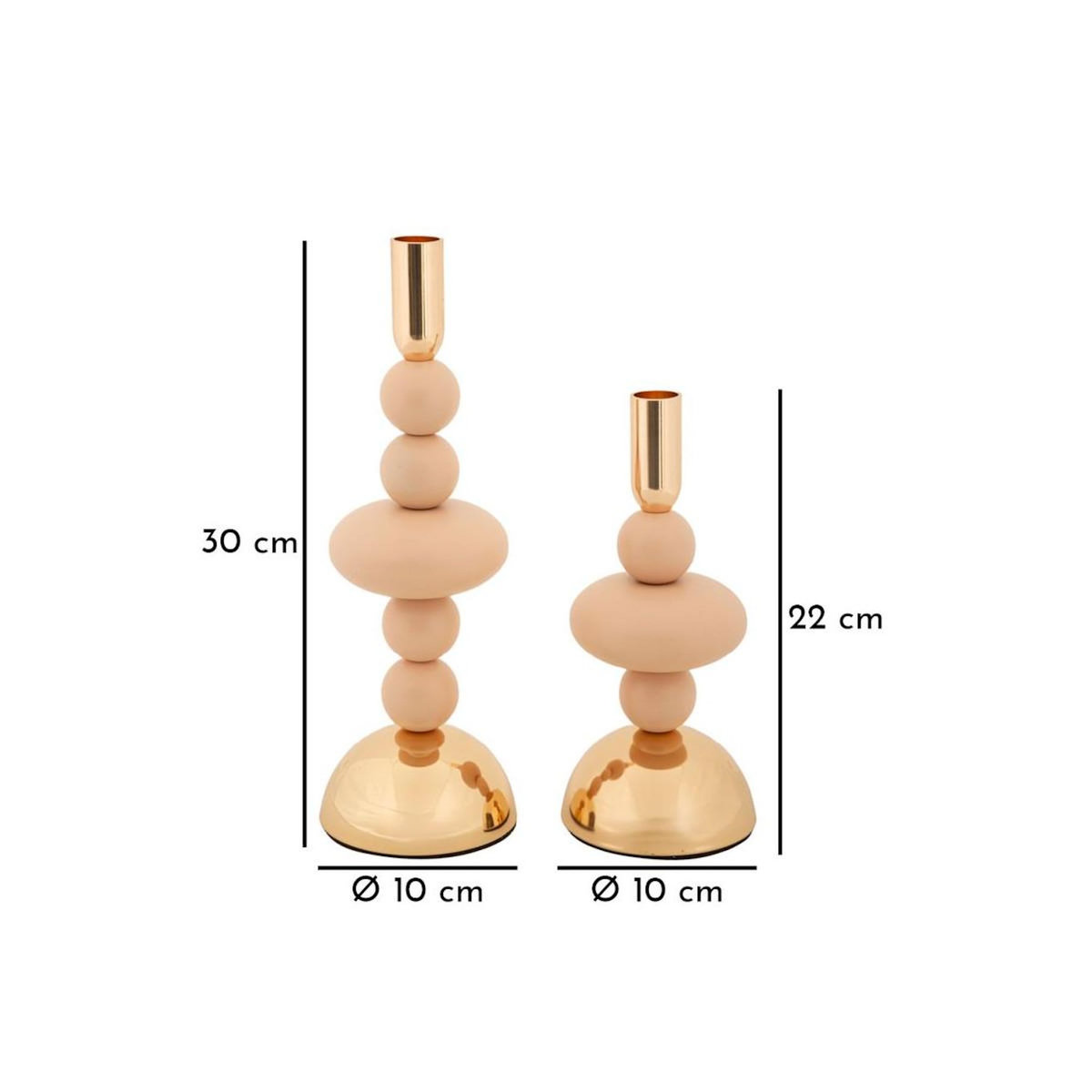 Paris Prix Lot de 2 Chandeliers  Galaxy  30cm Rose & Or