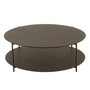 Voir la diapositive 2 : Paris Prix Table Basse Design  Rodolfo  113cm Marron Foncé