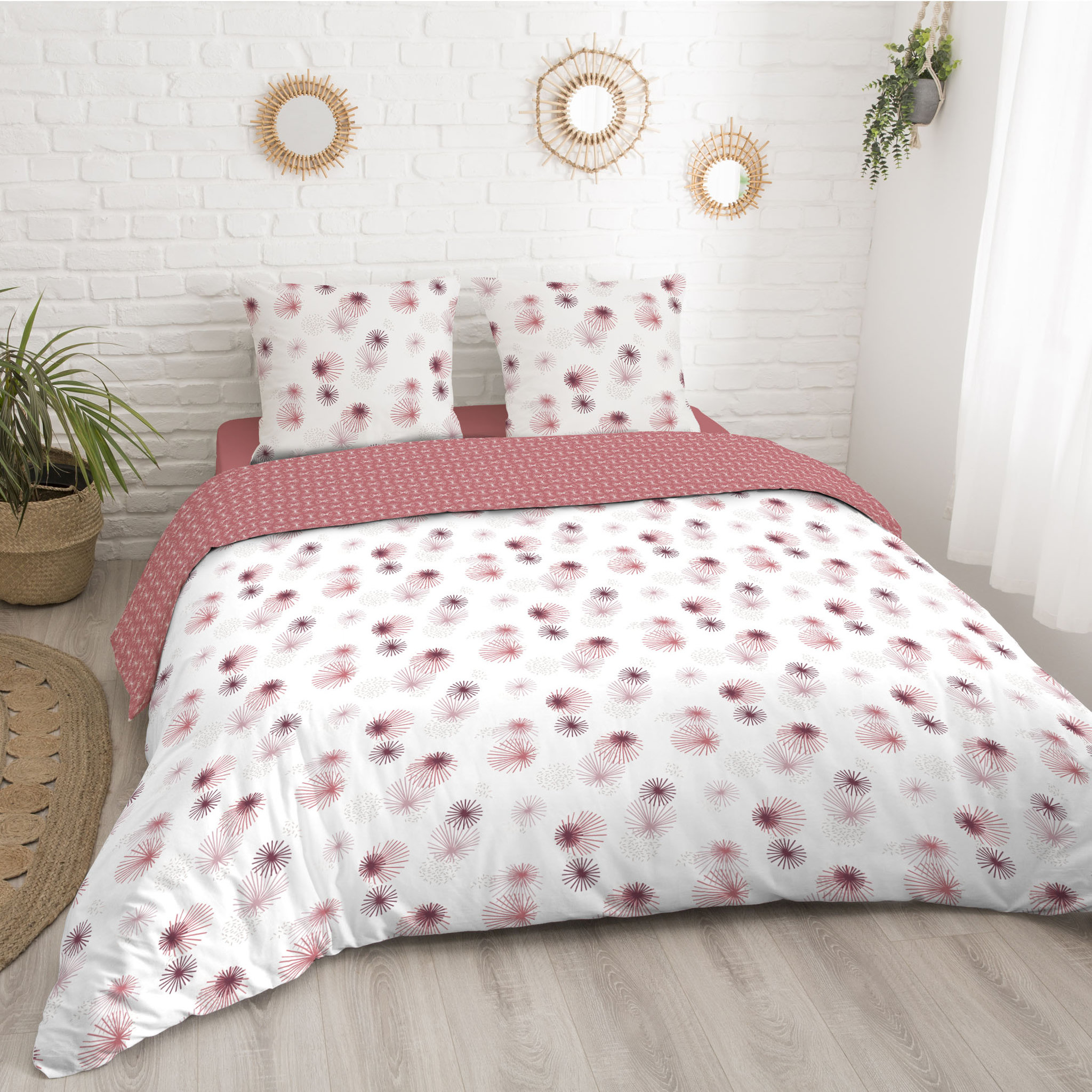 ACTUEL Parure housse de couette en coton 57 fils COMETE