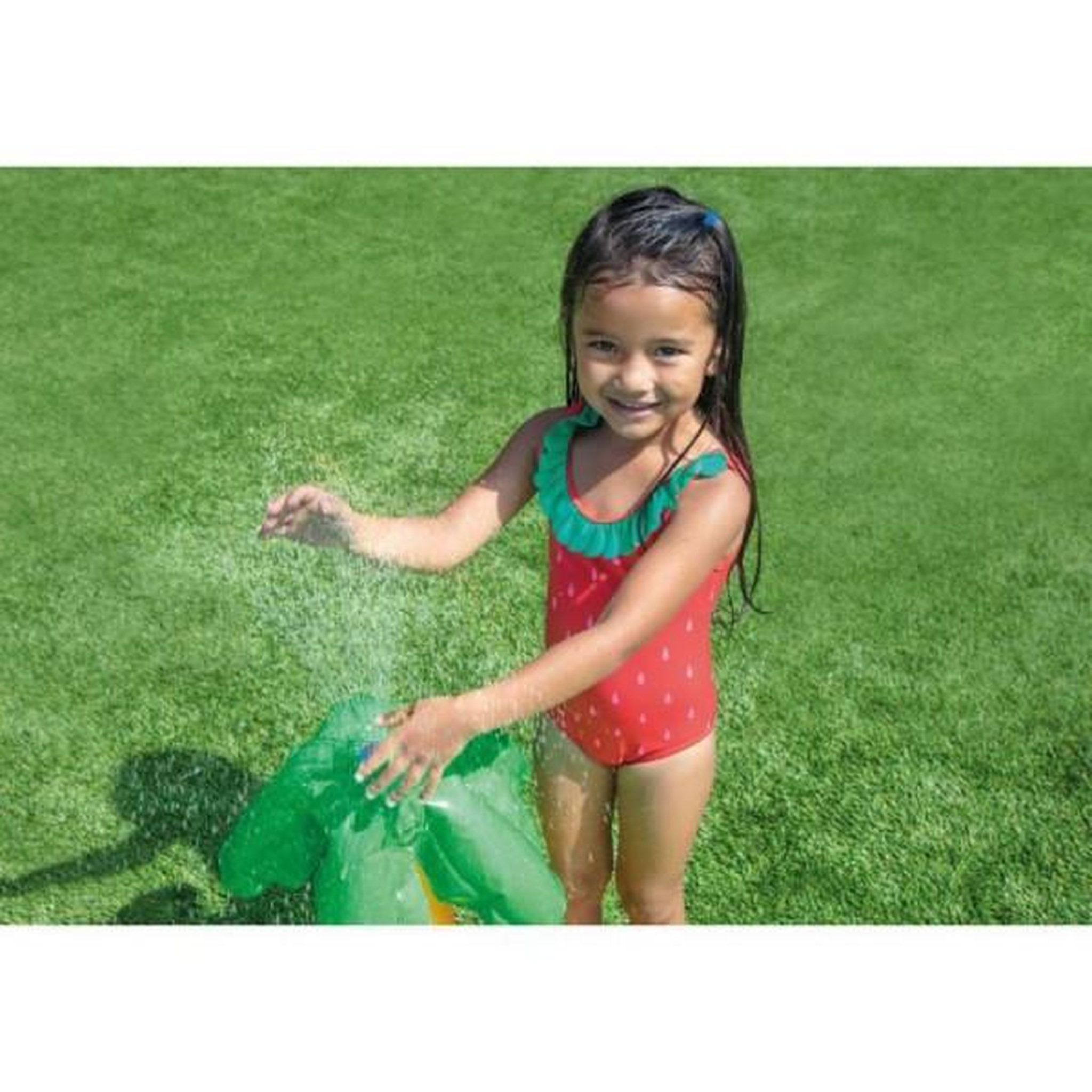 Voir la diapositive 3 : INTEX Aire de jeux gonflable - intex - petit dino - 143 litres - 2 ans+ - 191 x 152 x 58 cm - inclus : toboggan, fontaine, dino gonfla