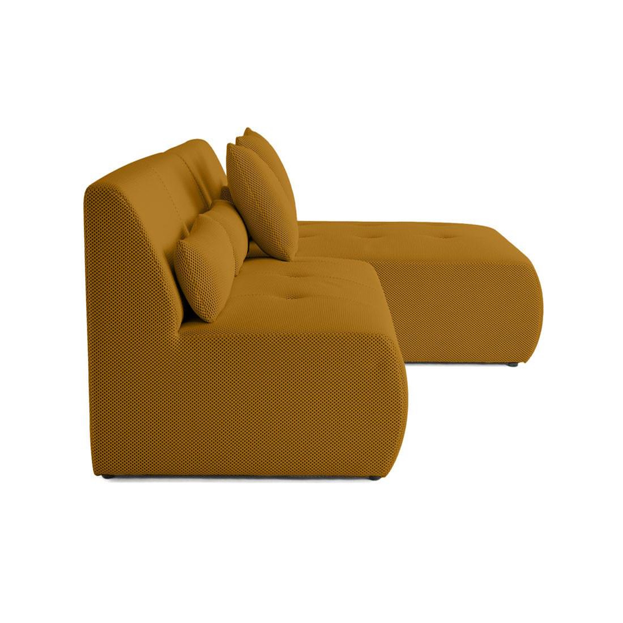 Voir la diapositive 4 : LISA DESIGN Onyx - canapé modulable d'angle réversible 4 places - en tissu mailles 3d