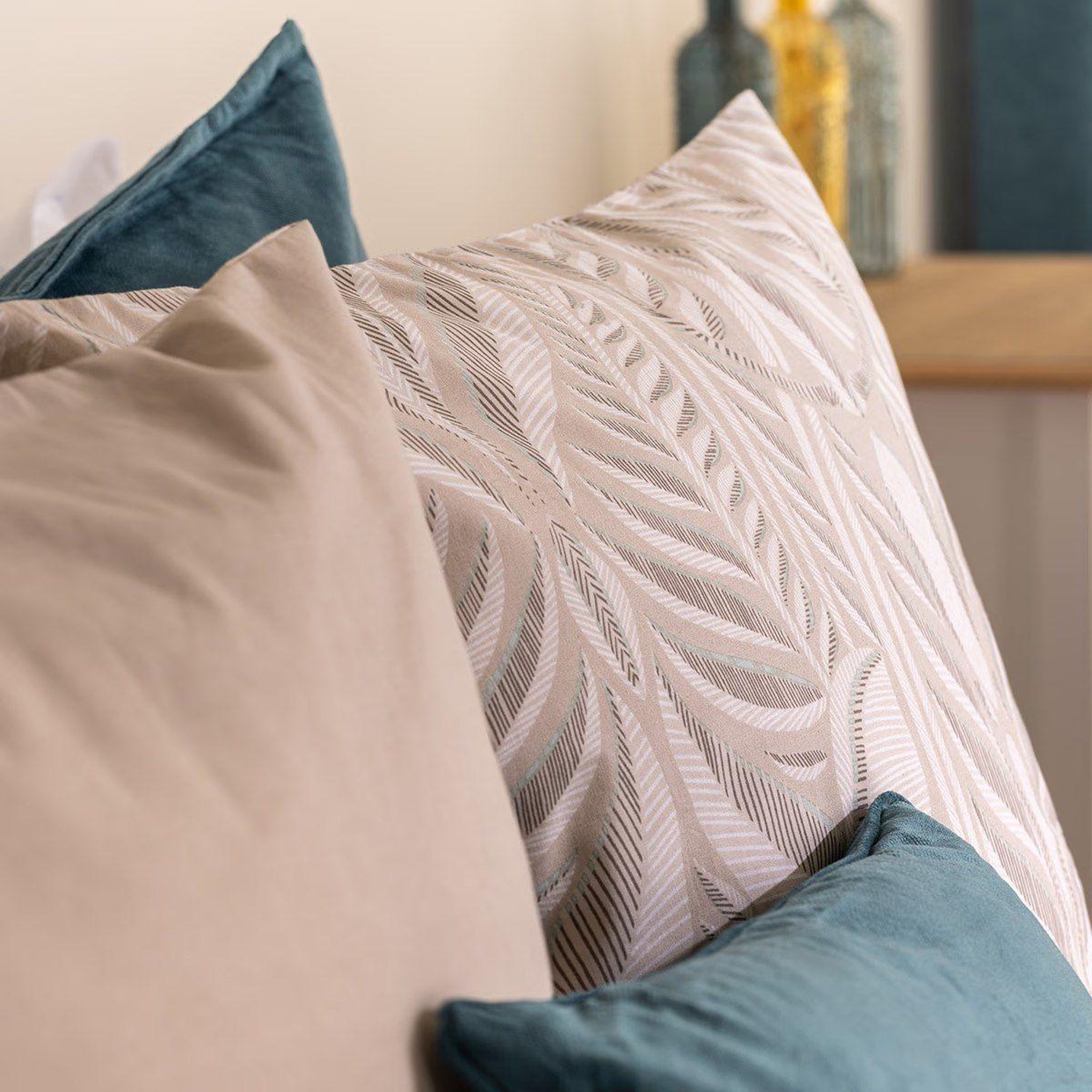 Voir la diapositive 2 : ATMOSPHERA Parure de lit imprimée  nalh  240x220cm beige