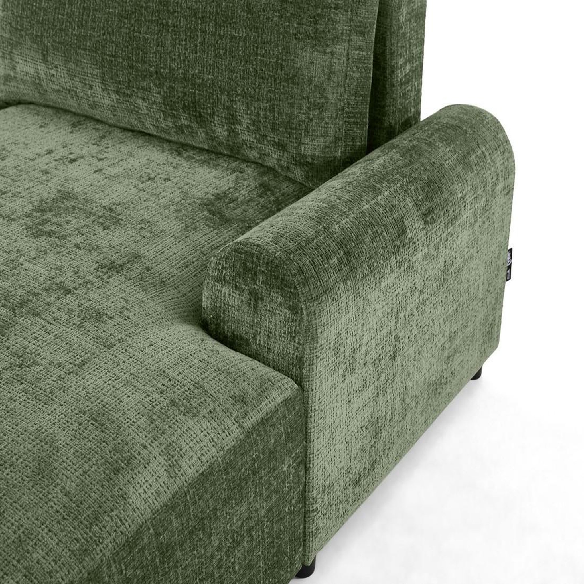 Voir la diapositive 4 : BEST MOBILIER Nelly - canapé d'angle droit 4 places convertible avec coffre en velours texturé